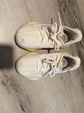 Yeezy Sneakers in Cream/Off-White with Gum Sole
